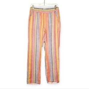 C&C California Multi-Stripe Ankle Pants - Pink, Yellow, Orange, Green, Blue